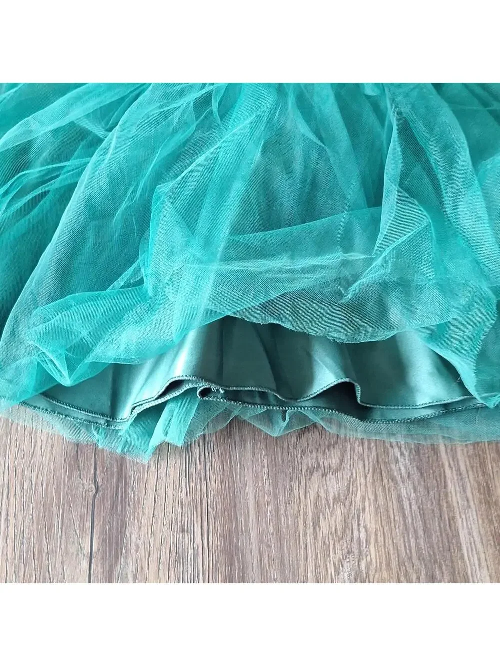 Kids Green Floral Ruffle Dress Size 12 To 18 M